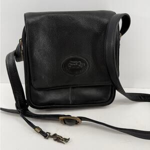 American Angel Genuine Leather Black Crossbody Organizer Shoulder Bag Satchel